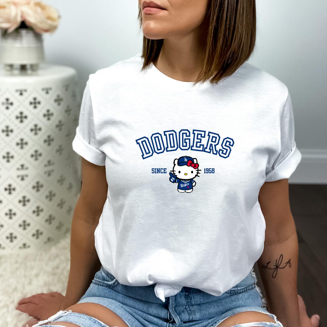 Hello Kitty X Dodgers Tee – Five Six Designs and Crafts