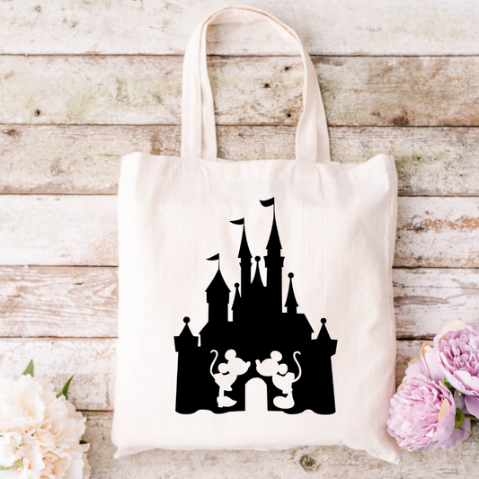 Mickey and Minnie Mouse reusable tote bags