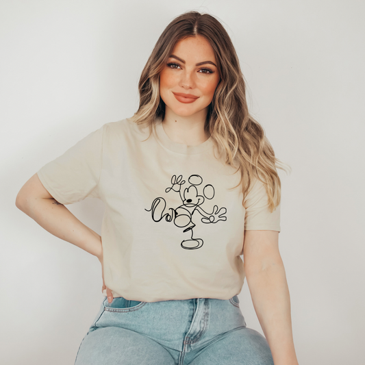 Mickey Line Art Tee